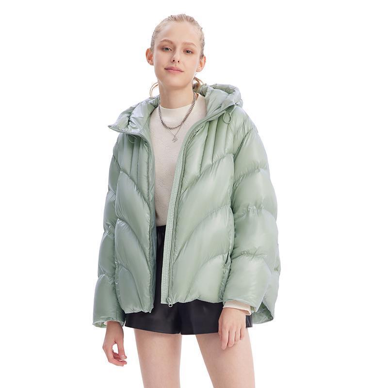 Green Goose Down Crop Puffer GOELIA