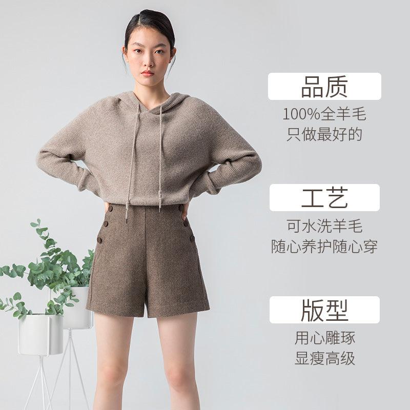 A-Shape Wool Shorts GOELIA