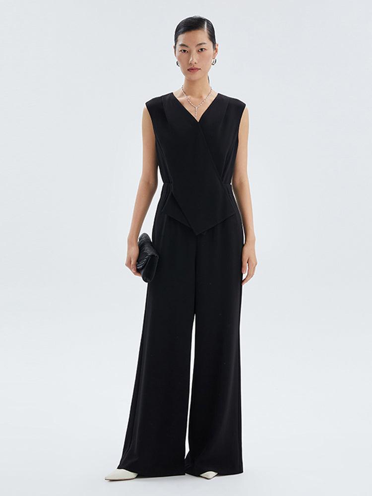 Acetate V-Neck Jumpsuit GOELIA