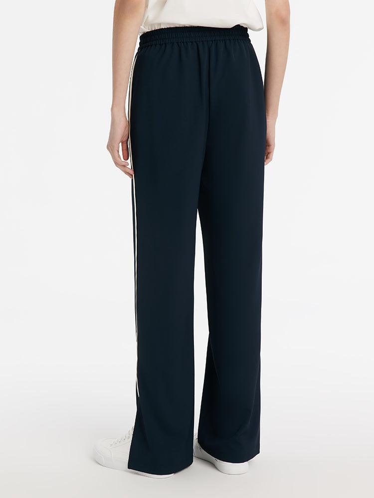 Contrast Full Length Straight Pants GOELIA