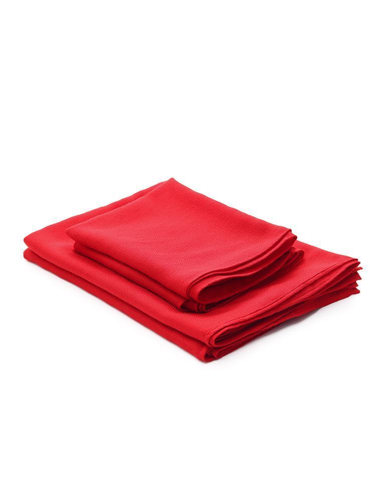 Red Wool Scarves Set GOELIA