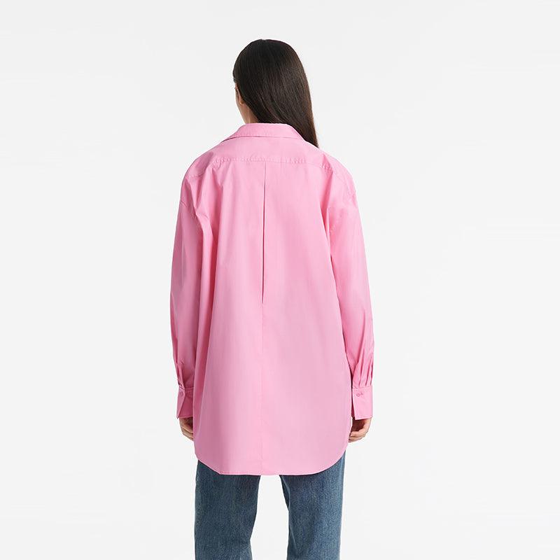 Pink Oversized Women Shirt Test GOELIA