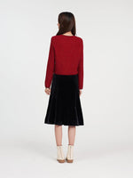 Thermostatic Wool Bead Yarn Woolen Cardigan GOELIA