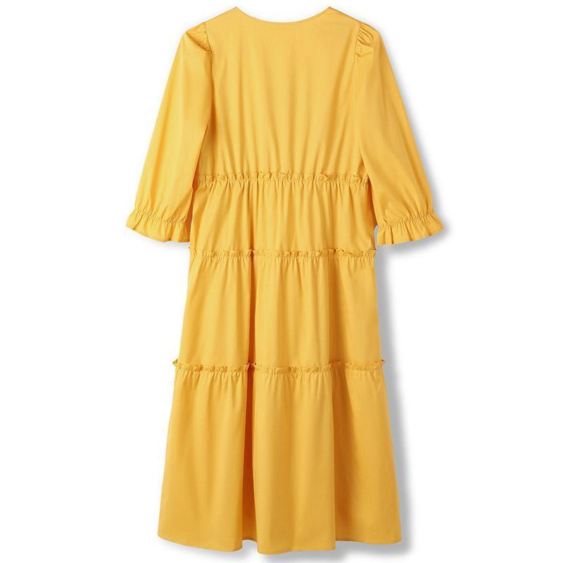 Bowknot V-neck Dress Lijunbo Test GOELIA