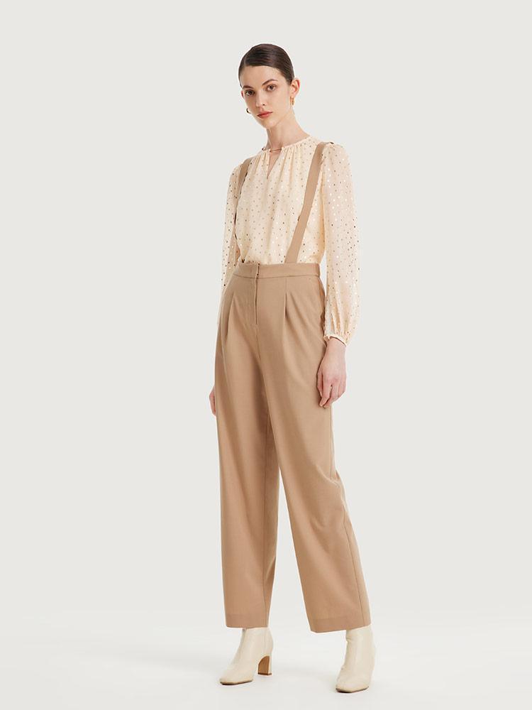 Worsted Wool Strap Pants GOELIA