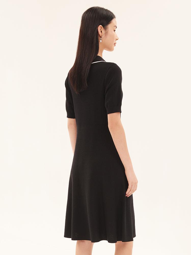 Tencel Mulberry Silk Gathered Waist Dress GOELIA