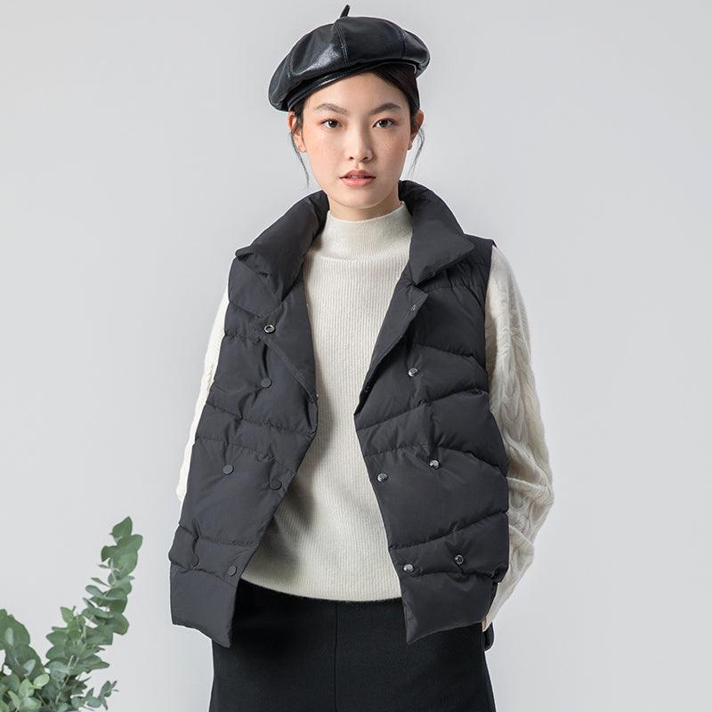 White Goose Down Vest GOELIA