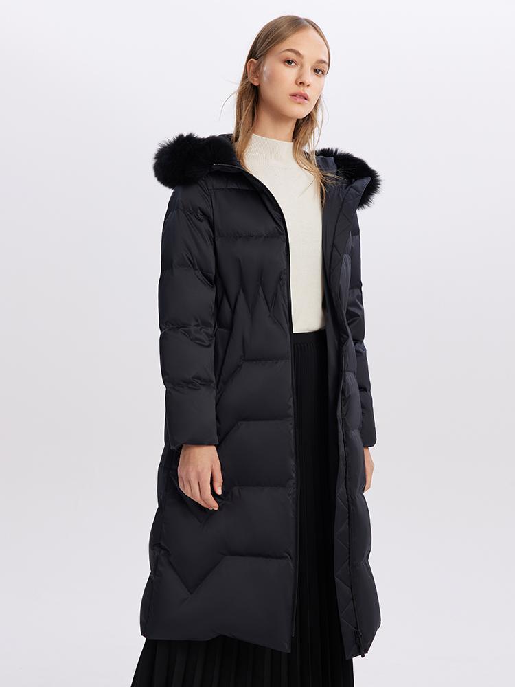 Gathered Waist Goose Down Coats GOELIA