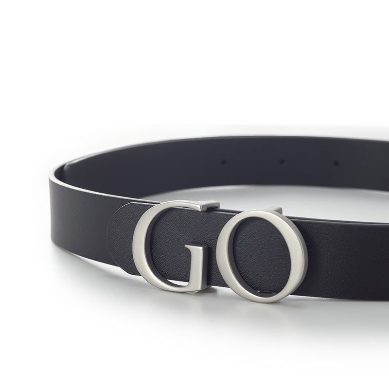 GO Letter Middle Size Women Leather Belt GOELIA