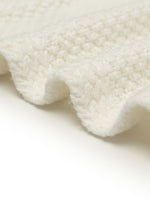 Pure Cotton Openwork Round Neck Knitted Women Cardigan GOELIA