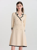Fitted Double-Breasted A-line Dress Test GOELIA