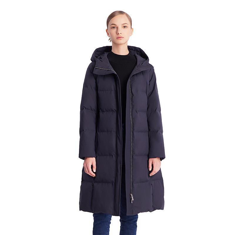 Hooded Long Goose Down Jacket GOELIA