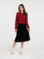 Thermostatic Wool Bead Yarn Woolen Cardigan GOELIA
