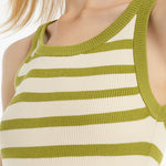 Striped Knitted Women Tank Top GOELIA