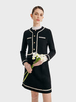 Knitted Tweed Jacket And Skirt Two-Piece Suit New GOELIA