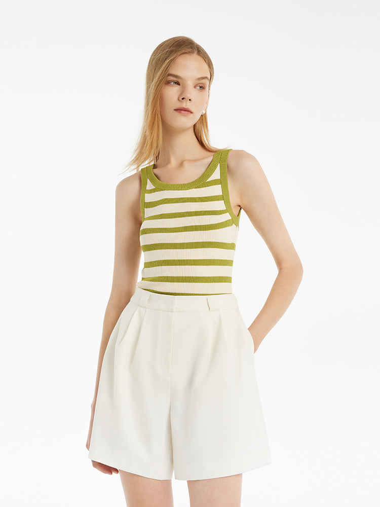 Striped Knitted Women Tank Top GOELIA