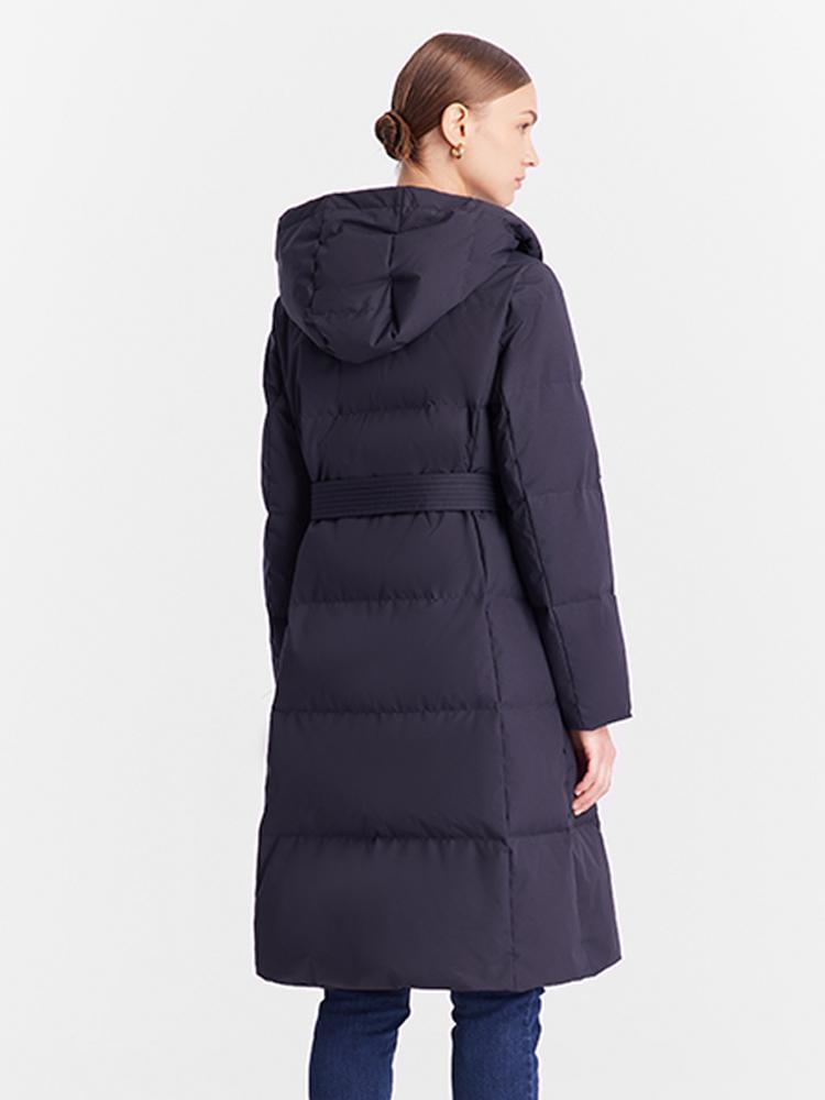 Hooded Long Goose Down Jacket GOELIA