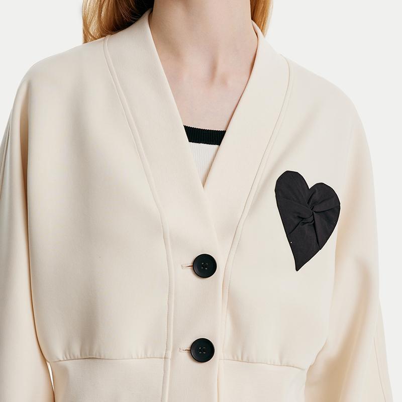 Air Layer Heart Crop Jacket GOELIA