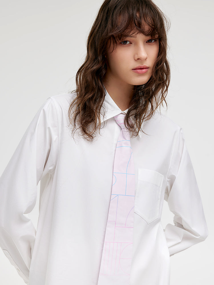 GOELIA X CHRISTINE PHUNG Shirt Dress With Necktie GOELIA