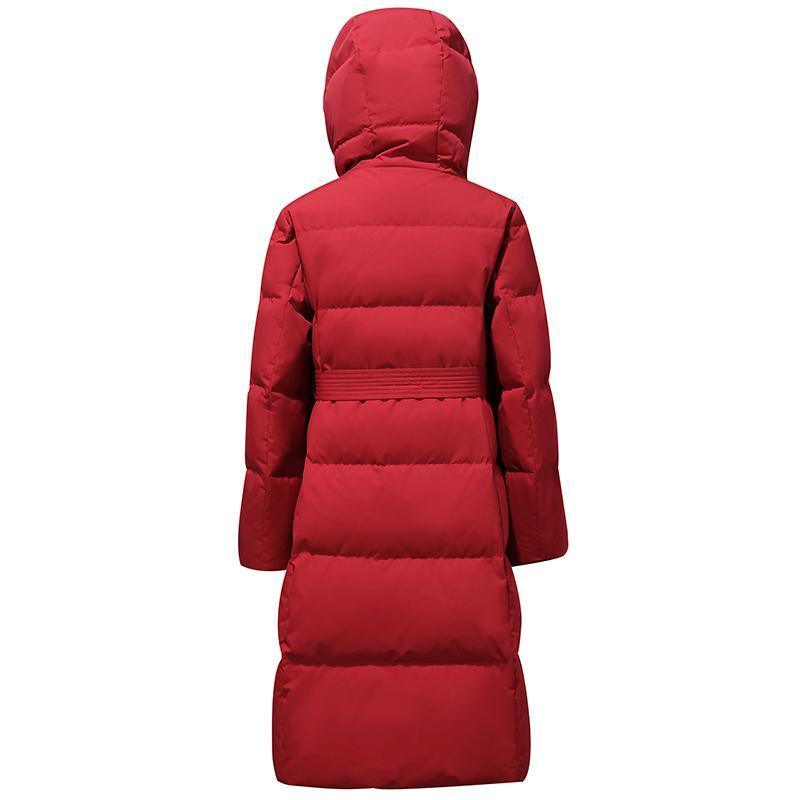 Hooded Long Goose Down Jacket GOELIA