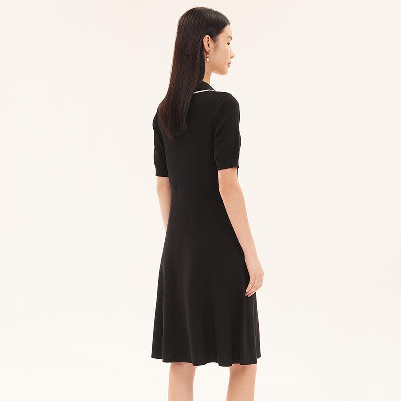 Tencel Mulberry Silk Gathered Waist Dress GOELIA