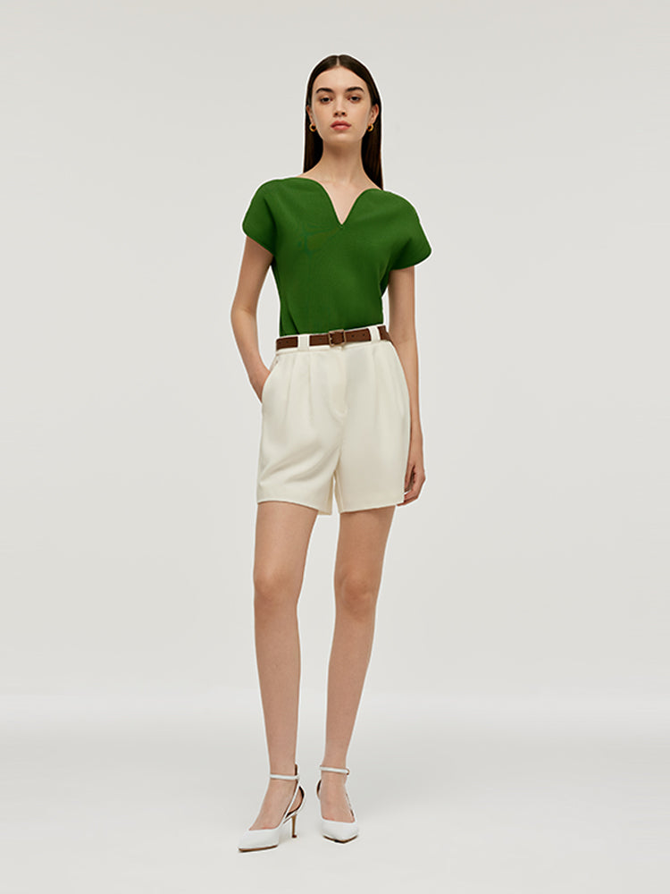 V-Neck Women Knit Top