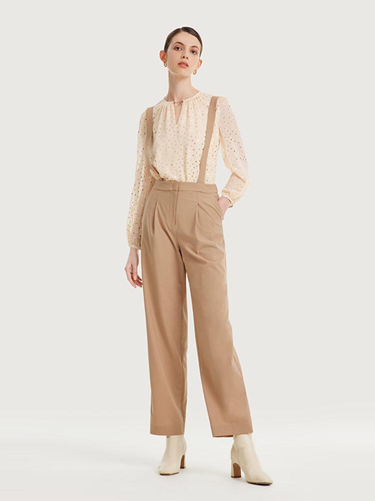 Worsted Wool Strap Pants GOELIA