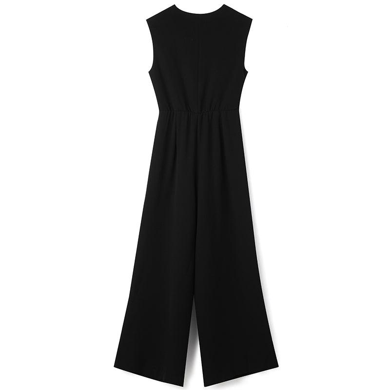 Acetate V-Neck Jumpsuit GOELIA