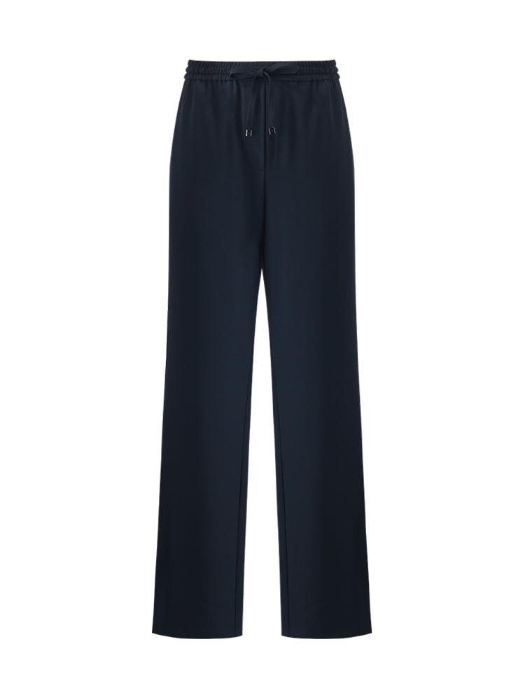 Contrast Full Length Straight Pants GOELIA