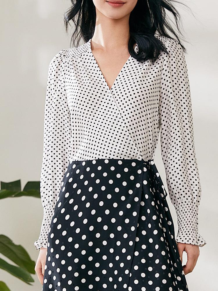 Polka Dots Tea Dress GOELIA