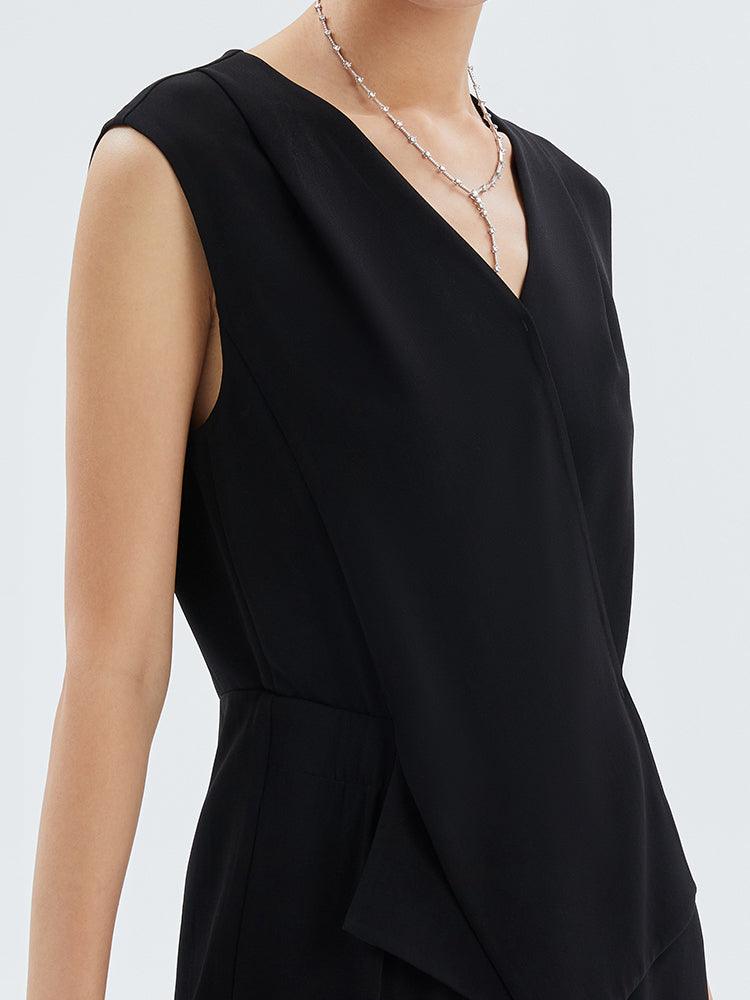 Acetate V-Neck Jumpsuit GOELIA