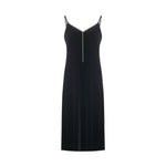 Silk And Velvet Blend Spaghetti Strap Women Maxi Dress GOELIA