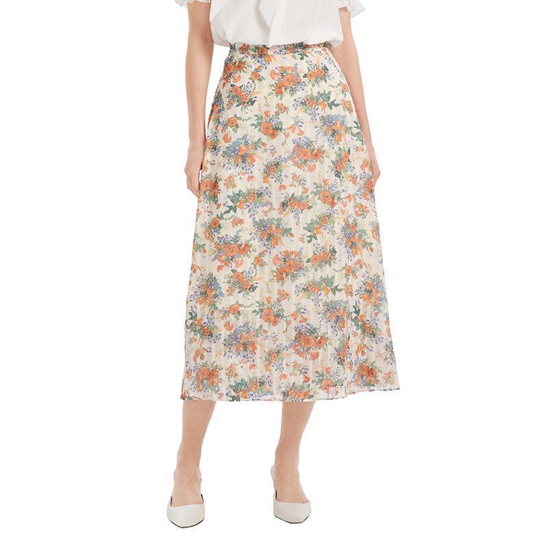 Retro One-Pieced Floral Skirt GOELIA