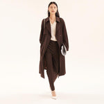 Brown Worsted Trench Coat Test GOELIA