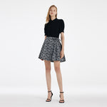 Rose Print Wrapped Ruffle Women Mini Dress GOELIA