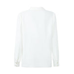 V-Neck Straight Fit Acetate Women Shirt GOELIA