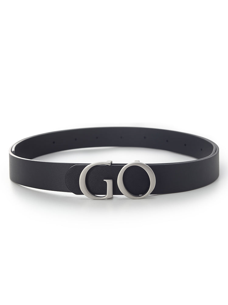 GO Letter Middle Size Women Leather Belt GOELIA