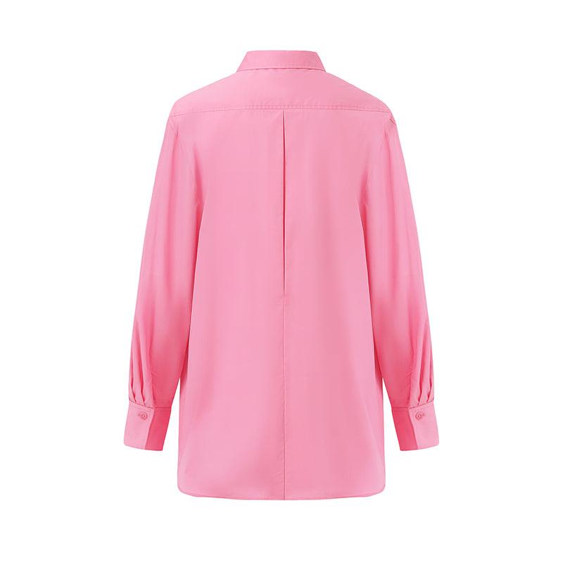 Pink Oversized Women Shirt Test GOELIA