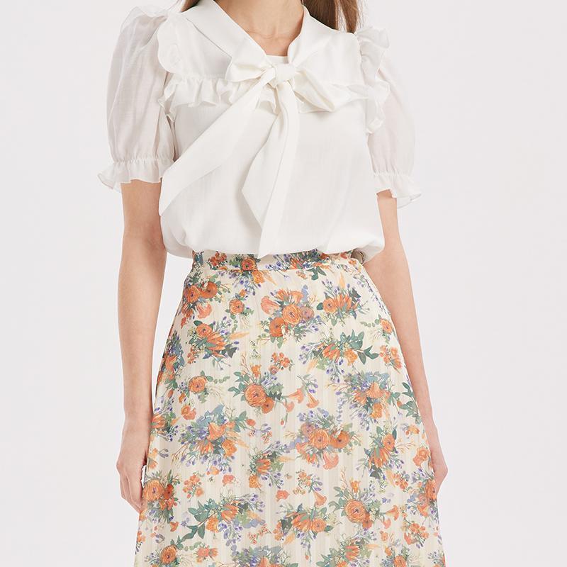 Retro One-Pieced Floral Skirt GOELIA