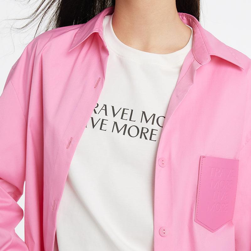 Pink Oversized Women Shirt Test