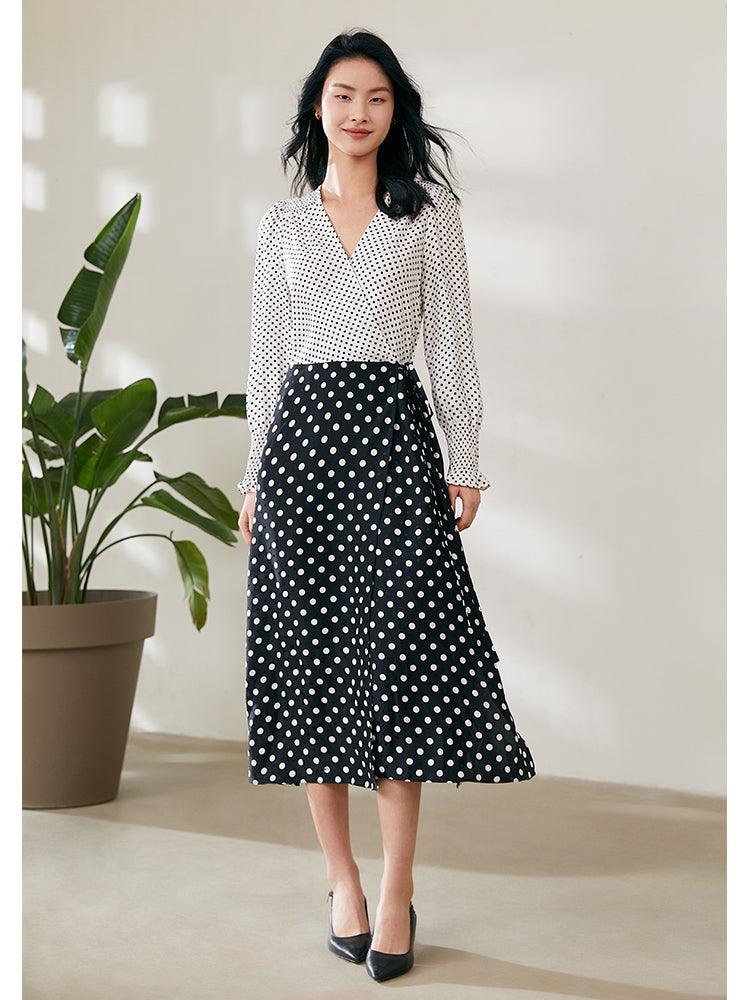 Polka Dots Tea Dress GOELIA