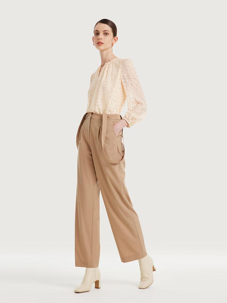 Worsted Wool Strap Pants GOELIA