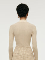 Sequins Sheath Mock Neck Women Sweater GOELIA
