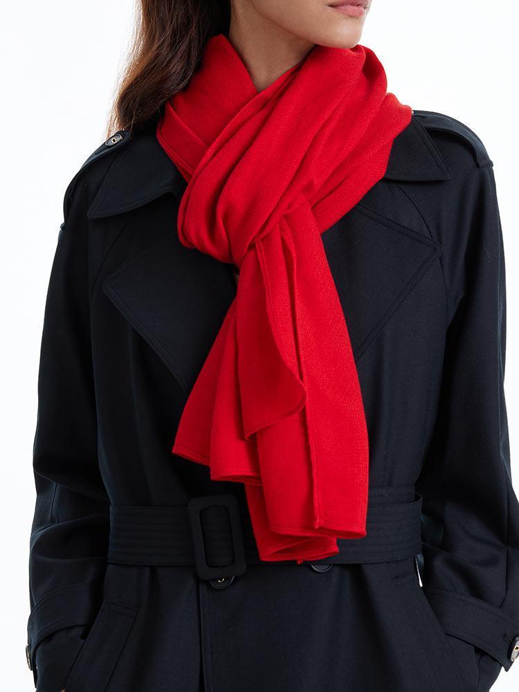 Red Wool Scarves Set GOELIA