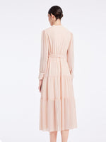 V-Neck Chiffon Dress GOELIA