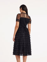 Short Sleeve Mesh Layered Dress Test Test GOELIA
