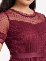 Short Sleeve Mesh Layered Dress Test Test GOELIA