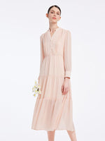 V-Neck Chiffon Dress GOELIA
