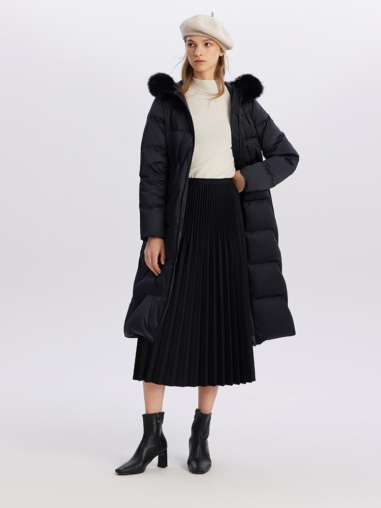 Gathered Waist Goose Down Coats GOELIA