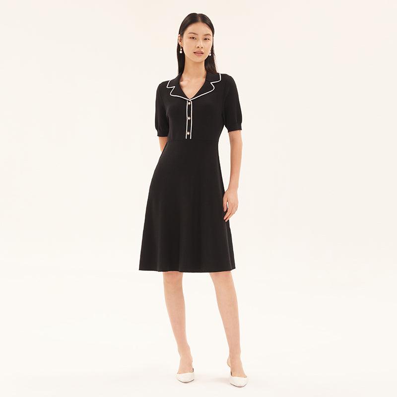 Tencel Mulberry Silk Gathered Waist Dress GOELIA